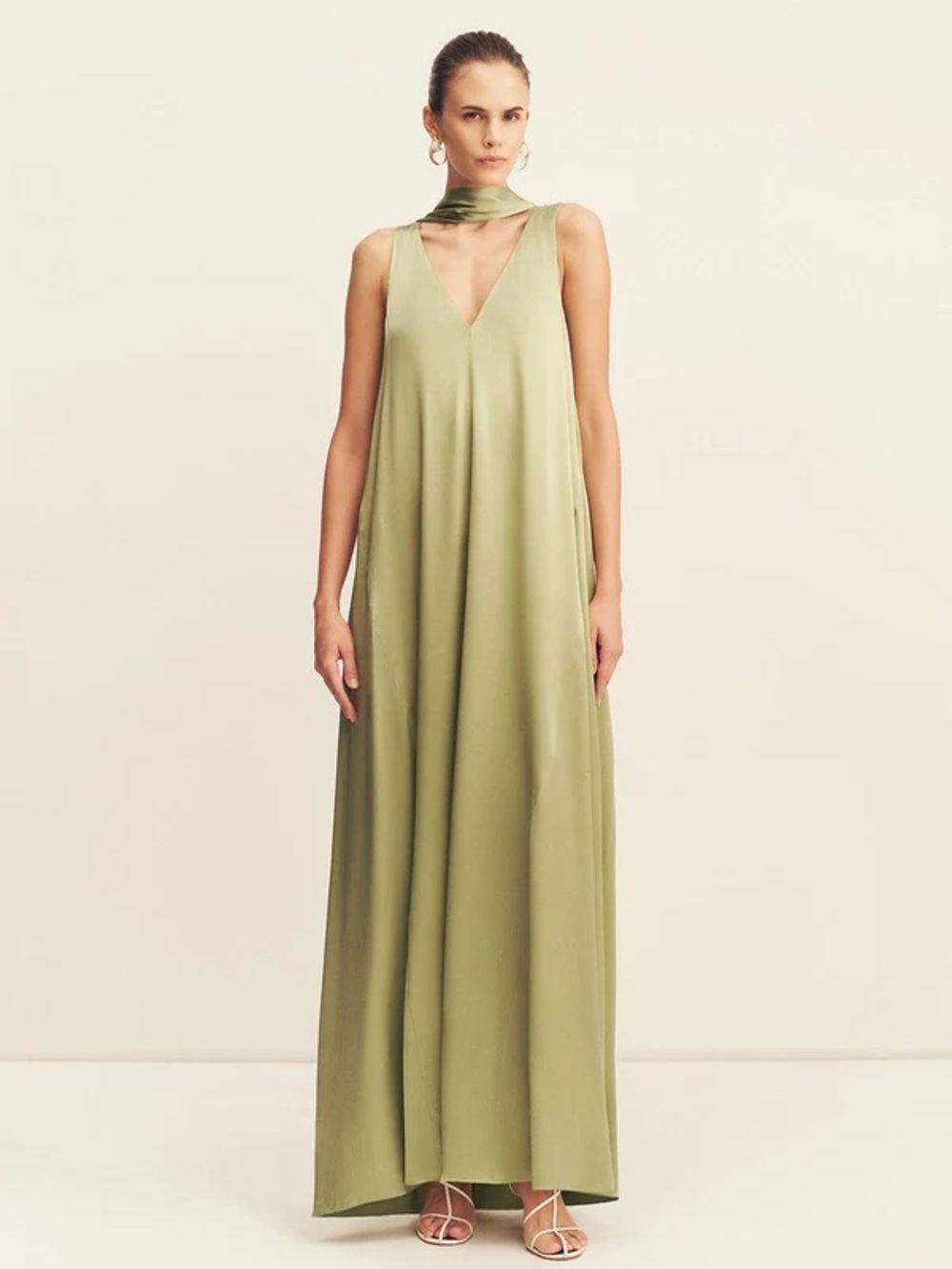 Shona Joy - La Lune Scarf Panelled Maxi Dress - Fern 🫒 size 2